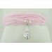 Ballet shoes with silk bracelet/necklace (light pink)